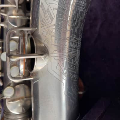 C.G. Conn Transitional Alto Sax 1932-33 Silver image 2