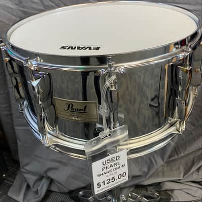 Pearl 6.5x14 Steel Shell Snare Drum w/ Stand image 3