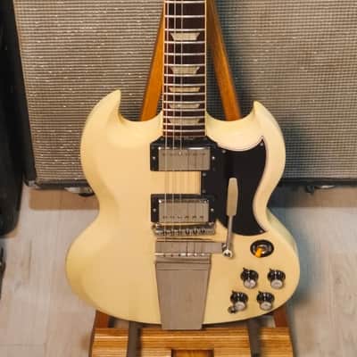Gibson Custom Shop '61 Les Paul SG Standard Reissue with Vibrola 2007 Polaris White image 9
