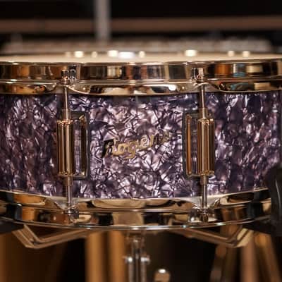 Rogers 12/14/18/5x14" Cleveland (Reissue) Drum Set - Purple Diamond Pearl image 16