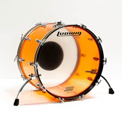 1970s Ludwig Vistalite 14x22" Bass Drum with Single-Color Finish