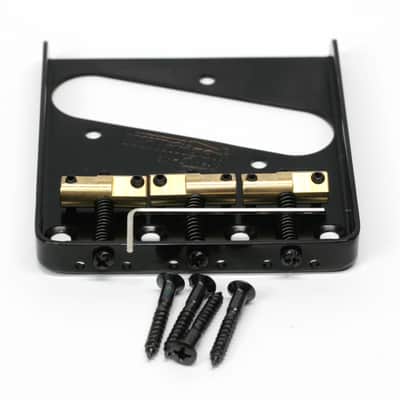 Wilkinson WTB Ashtray Bridge Tele Style w/Compensated Brass Saddles 2020 Black image 2