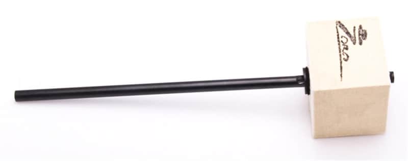 Danmar - 206S - Bass Drum Beater - Zoro Model - White Felt, Square, Black Shaft image 1