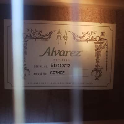 Alvarez Cadiz Series CC7HCE | E18110712 |  Sitka Spruce & Walnut image 25