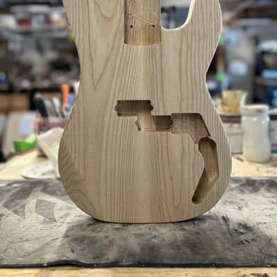 Madlad Instruments Ash V2 Precision Bass PBass Style Body (custom made with pride in north Texas) - Unfinished image 1