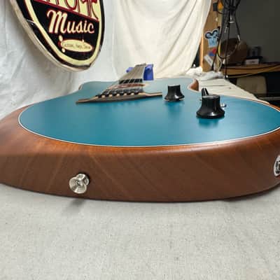Fender American Acoustasonic Jazzmaster Guitar with Gig Bag 2021 - Ocean Turquoise / Ebony fingerboard image 16