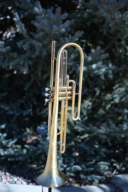 Bb Bass Trumpet - Scratched and Buffed Lacquer - NEW student model / great as a secondary or marching horn image 1