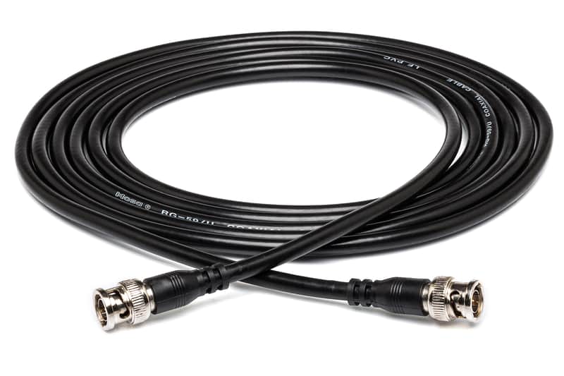 Hosa BNC-59-115 BNC to Same 75-Ohm Coaxial Cable - 15' - Black image 1