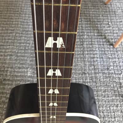 70's Harmony Stella Parlor Guitar w/60's DeArmond Pickup image 3