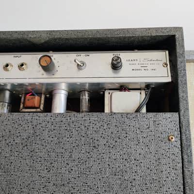 Silvertone Model 1481 - 5-Watt 1x8 Guitar Combo - 1963 - 1968 - Diamond Cut Speaker Hole - Gray Leatherette - Local Pickup Only image 20