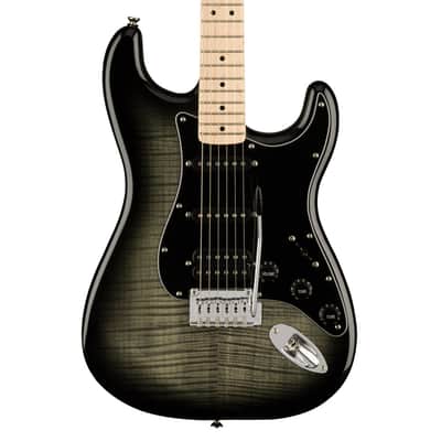 Used Squier Affinity Series Stratocaster FMT HSS - Black Burst w/ Maple FB image 1