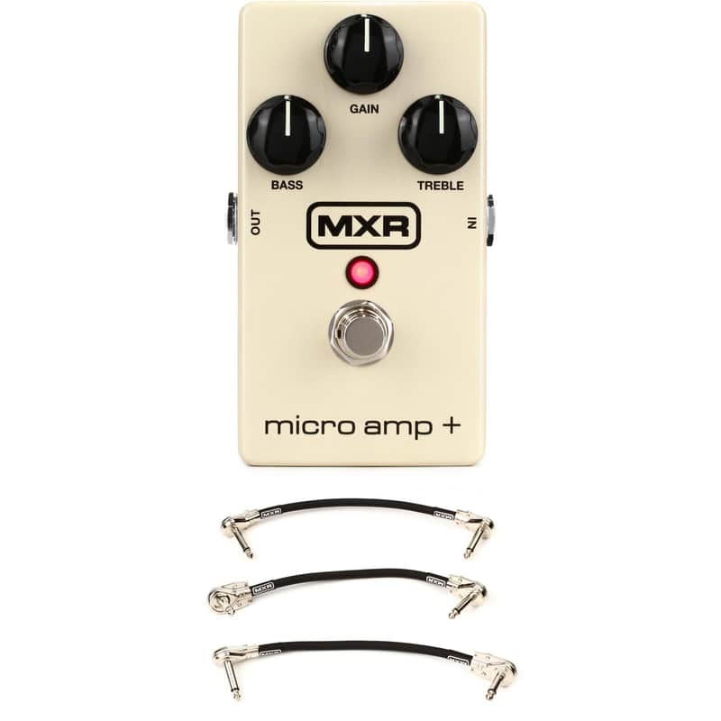 MXR Micro Amp Plus - Clean Boost with 3 Patch Cables image 1