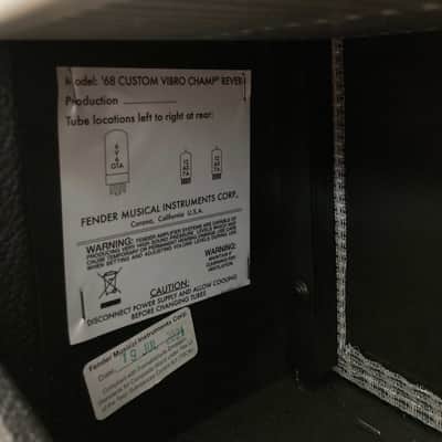 Fender 68 Custom Vibro Champ 2021 image 7