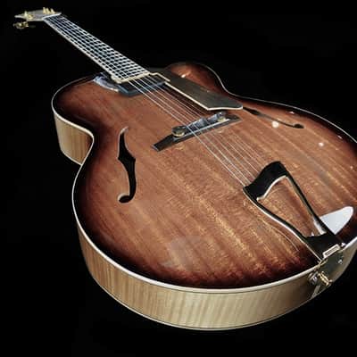 Archtop guitar full hollow handcarved image 12