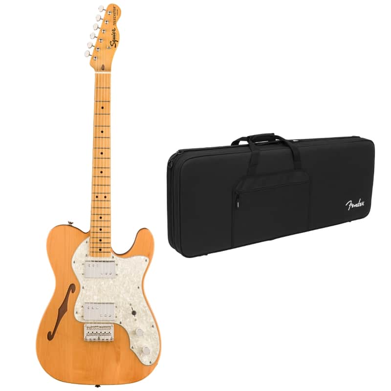 Squier Classic Vibe '70s Telecaster Thinline - Natural w/ Fender Strat/Tele Foam Core Case image 1