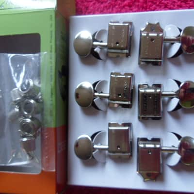 Kluson Supreme Vintage Style 6 Inline (KTS9105MN) 18:1, Nickel. Free Shipping. image 3