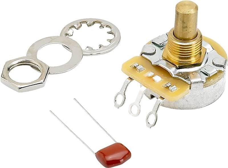 Fender 099-0833-000 250K Audio Taper No-Load Solid Shaft Volume / Tone Potentiometer image 1