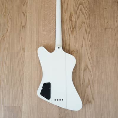 2011 Burny Thunderbird IV Electric Bass Guitar Polaris White w/ Upgrades image 3