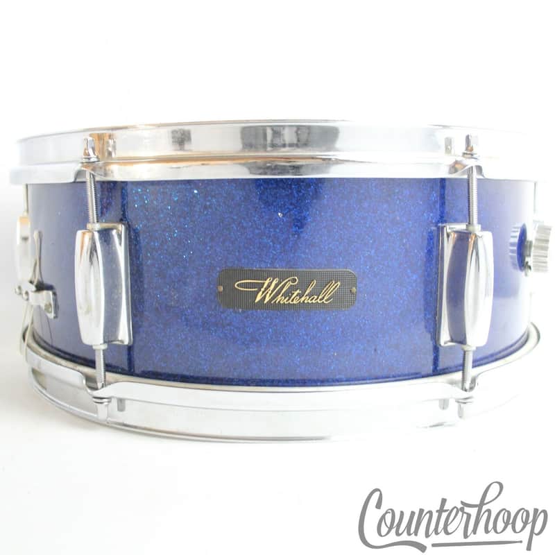 *Pearl "Whitehall"14x5.5"Snare Drum Blue Sparkle 3ply Mahogany Shell Vintage 60s image 1