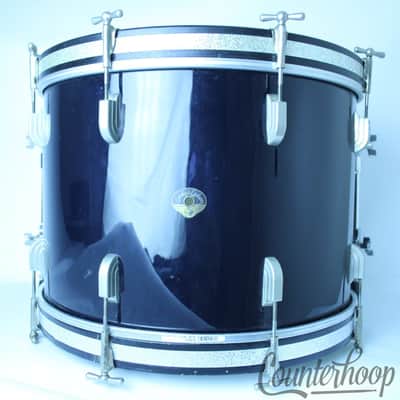 Leedy&Ludwig 20x14"Bass Drum Vintage 50s 3ply Maple Black Wrap Virgin Elkhart,IN image 1