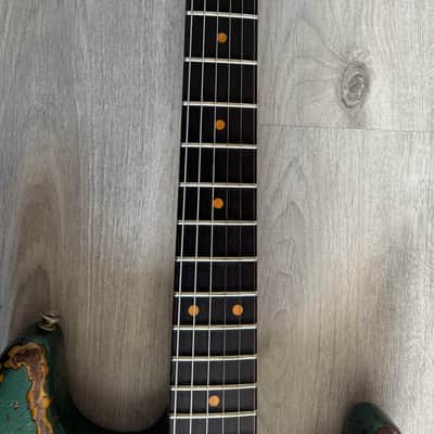 Fender Custom Shop Limited Roasted 1961 Stratocaster Super Heavy Relic - Aged Sherwood Green Metallic over 3 Color Sunburst image 9