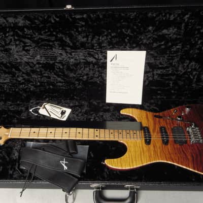 Tom Anderson Guitarworks Drop Top 2022 Fire Wipeout with binding image 13