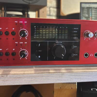 Focusrite Clarett 8Pre X Thunderbolt Audio Interface 2010s - Red image 4