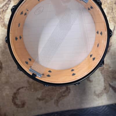 Walker Custom Drum Silver Sparkle 14x5.5" - Black Hardware Snare Drum image 6