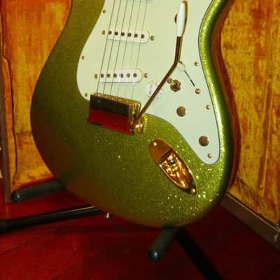 1998 Fender Custom Shop Dick Dale Stratocaster Chartreuse Sparkle image 1