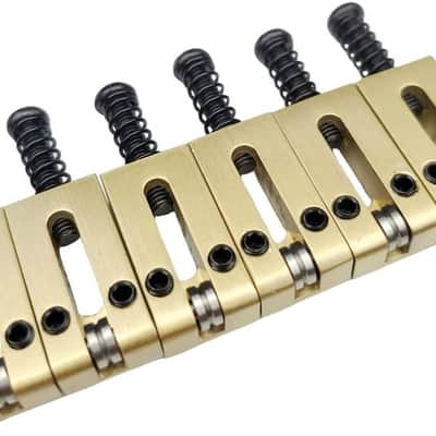 6PCS 10.5MM Guitar Bridge Roller Saddles – Brass Tremolo Bridges Saddle for Electric Guitar image 2