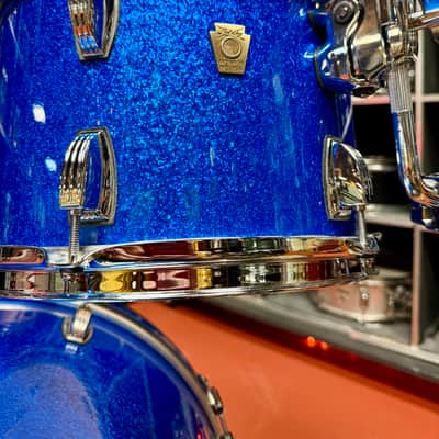 Ludwig Classic Maple Downbeat Outfit 8x12 / 14x14 / 14x20" Drum Set- Blue Sparkle image 8