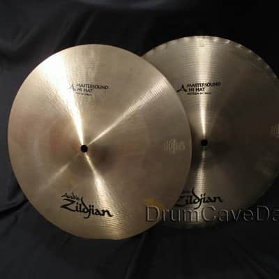 14" ZILDJIAN A series MASTERSOUND HI HAT CYMBALS, EXCELLENT, DEMO VIDEO! image 1