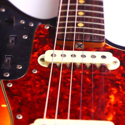 Fender Jaguar 1963 - Sunburst - cool sounding and all original Pre-CBS Jaguar with original hard case - check video! image 19
