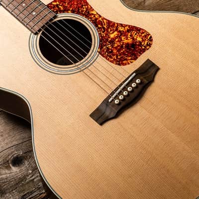 Guild F-240E Natural Satin Jumbo Acoustic Electric Guitar image 12