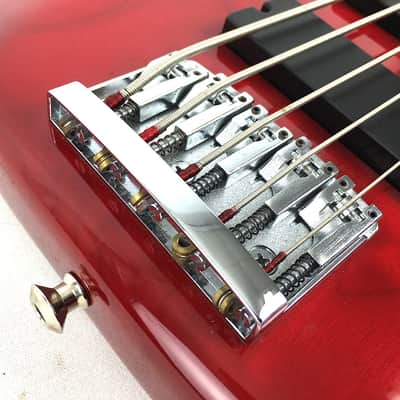 Modulus Quantum Five-String Fretless - Transparent Cherry image 5