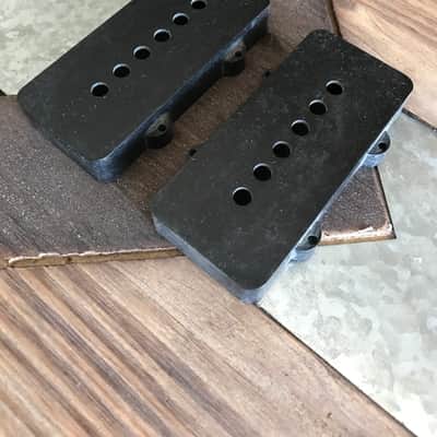Real Life Relics Black Jazzmaster® Pickup Covers (Set of 2)    [DJ6] image 1