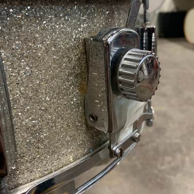 Tempro Vintage MIJ 5" x 14 " Silver Sparkle Snare Drum image 8