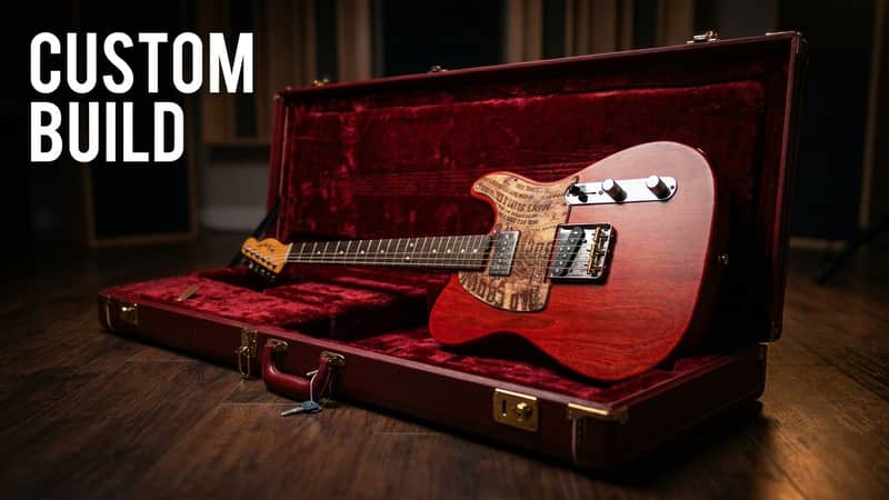 Custom Build Tele-Style SS Guitar - Seymour Duncan Jerry Donahue & Phat Cat P-90 - Crimson Red Finish image 1