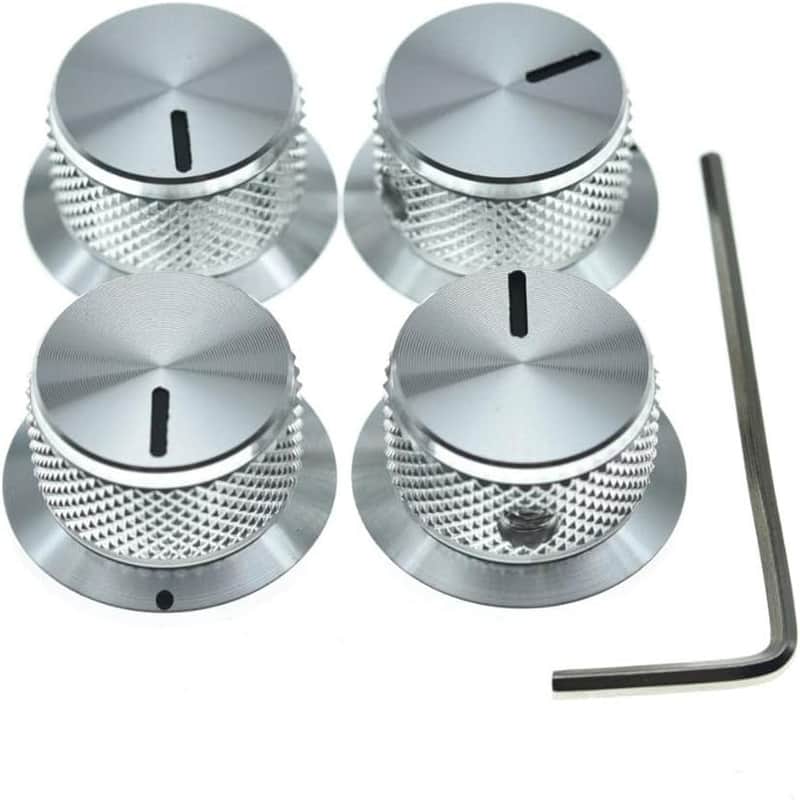 Save $0 - Potentiometer Knobs Bundle (4-Pack) - Silver with Indicator