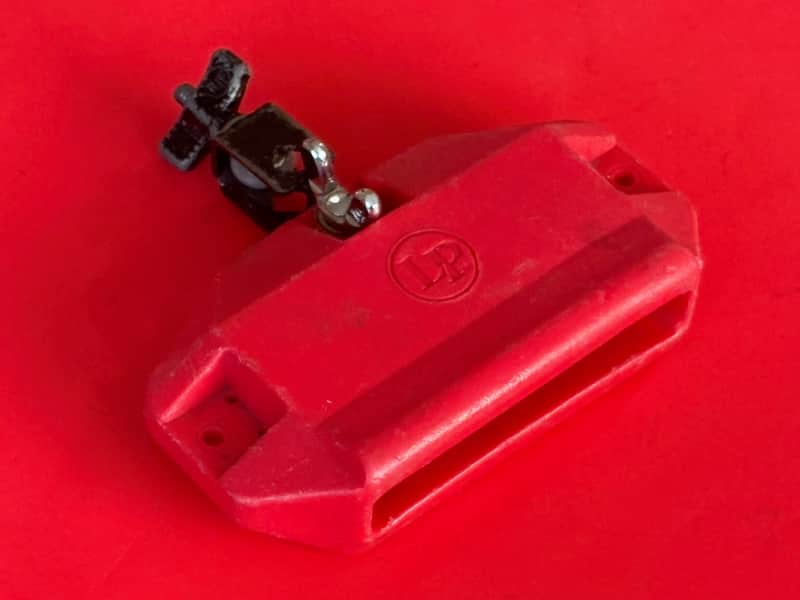 LP Latin Percussion Red Jam Block Cowbell for drum set kit image 1