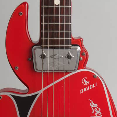 Wandre  Scarabeo Solid Body Electric Guitar (1965), molded plastic hard shell case. image 15