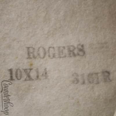 *Rogers Canvas 10x14"Ink Stamped Tom/Marching Snare Drum Case Soft-Shell 60s USA image 6