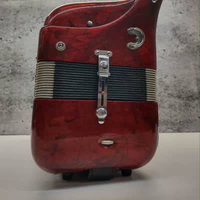 Fratelli Crosio Stradella N-2 Pietro Rossi Custom Chromatic Accordion 120 Bass - Red image 8