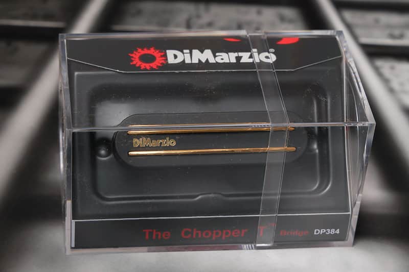 DiMarzio DP384BK+G The Chopper T Bridge - Black / Gold Rails Tele Telecaster image 1