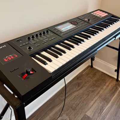 FEW HOURS PLAYING > Roland FANTOM FA-06 61 Key Workstation & Synth BONUS: 4 Leg Fold-Up Table - Black