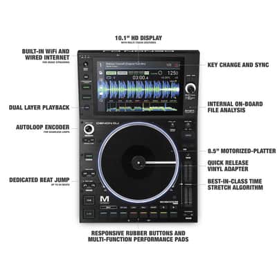 Denon DJ SC6000M PRIME Professional DJ Media Player with 8.5" Motorized Platter and 10.1" Touchscreen image 4