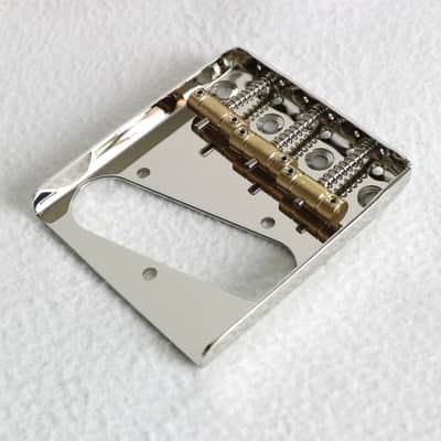 Left Handed Tele Telecaster Style Guitar Vintage Ashtray Bridge with Brass Saddles image 3