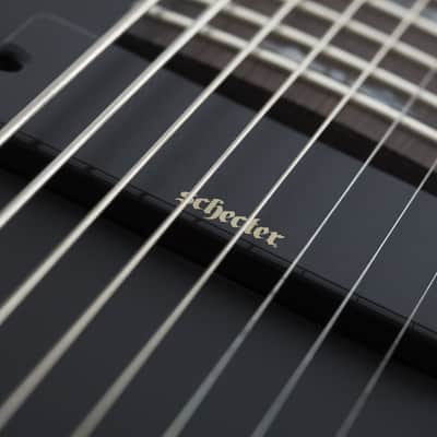 Schecter Demon-8 Electric Guitar. Aged Black Satin image 4