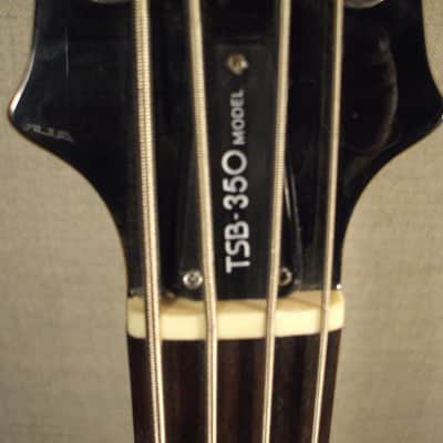 1983 ARIA Thorsound TSB-350 "Duran Duran" bass, Black/natural, gig bag image 8