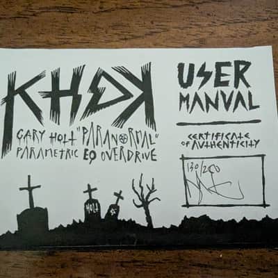 KHDK Electronics Paranormal Limited Edition Gary Holt Signature Parametric EQ / Overdrive 2019 Black with White Beast Graphic image 3
